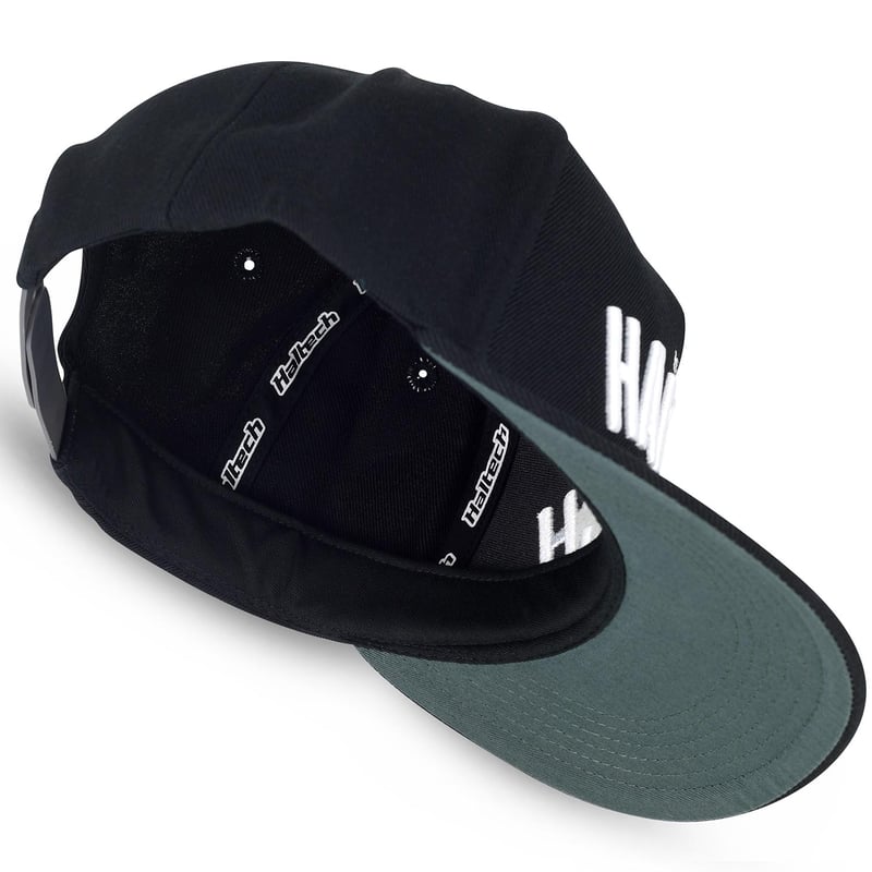 Haltech Snap Back Black with White Text Size: One size fits all.