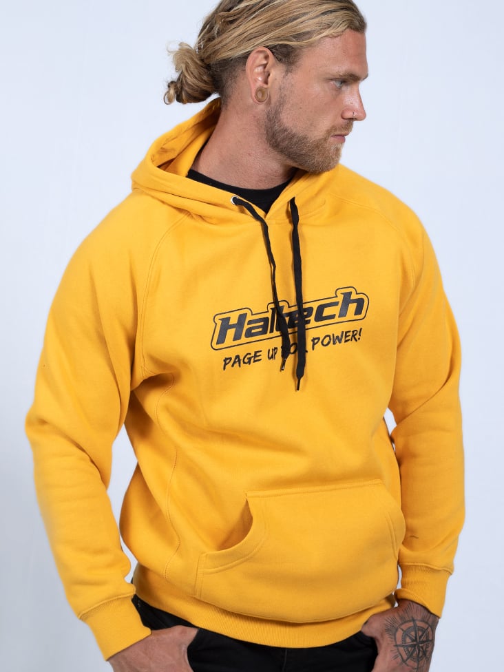 Haltech "Classic" Hoodie Yellow Size: Large