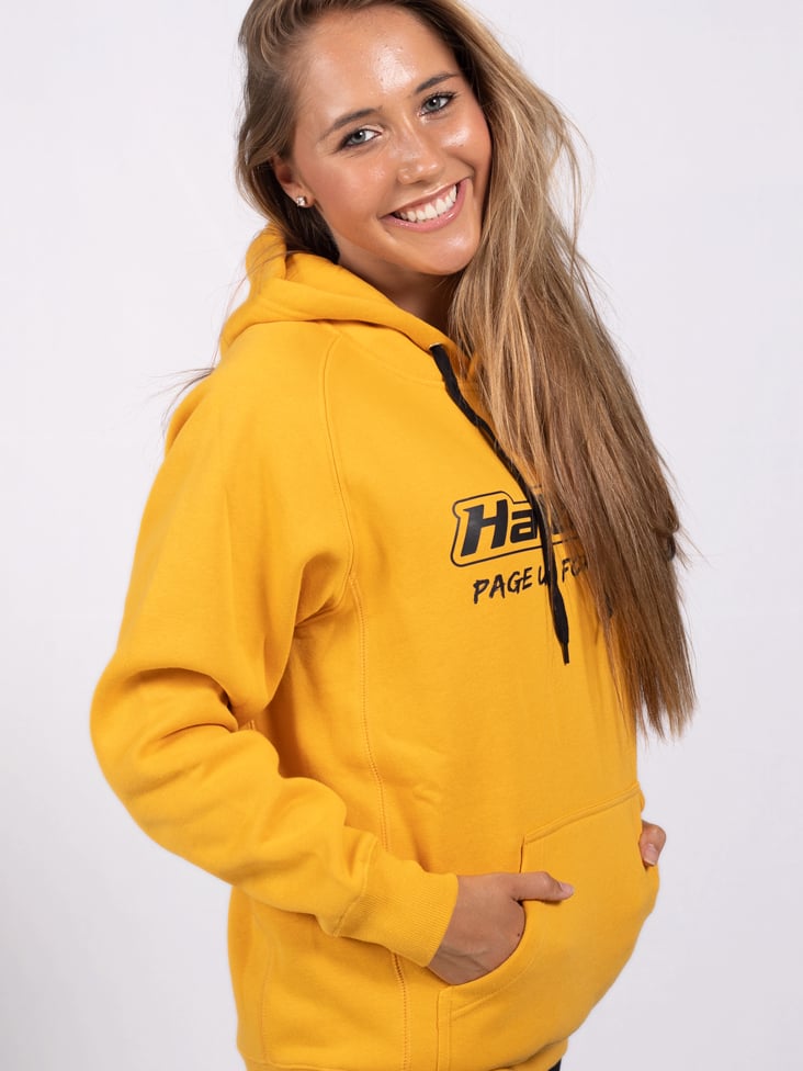 Haltech "Classic" Hoodie Yellow Size: Large