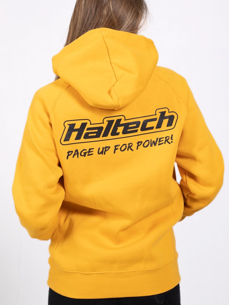 Haltech "Classic" Hoodie Yellow Size: Small