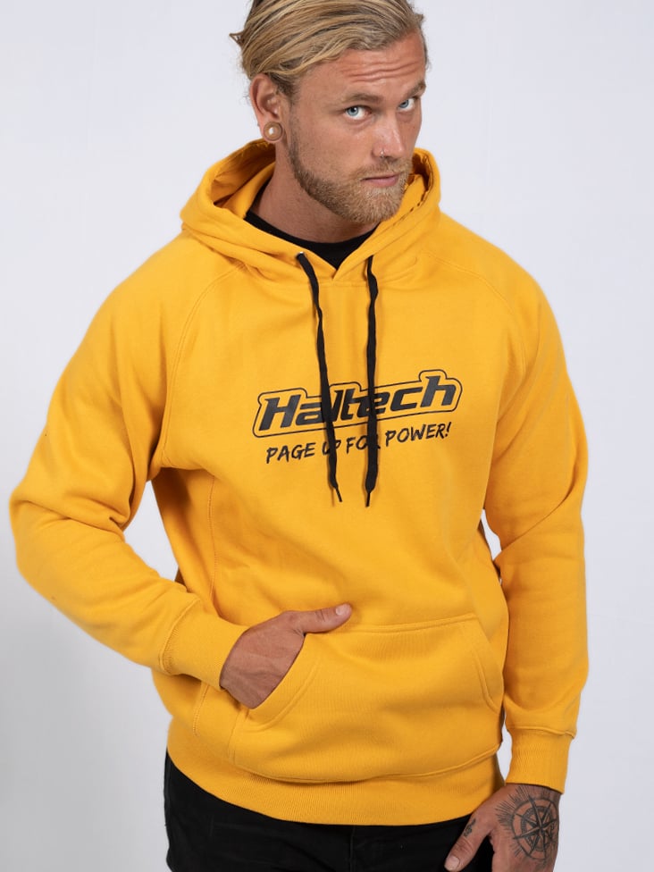 Haltech "Classic" Hoodie Yellow Size: Small