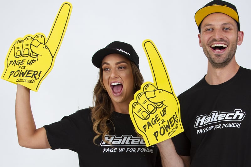 Haltech "Page Up for Power" Foam Finger Size: One Size Fits All Fingers