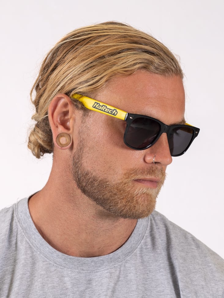 Haltech Sunglasses Black and Yellow