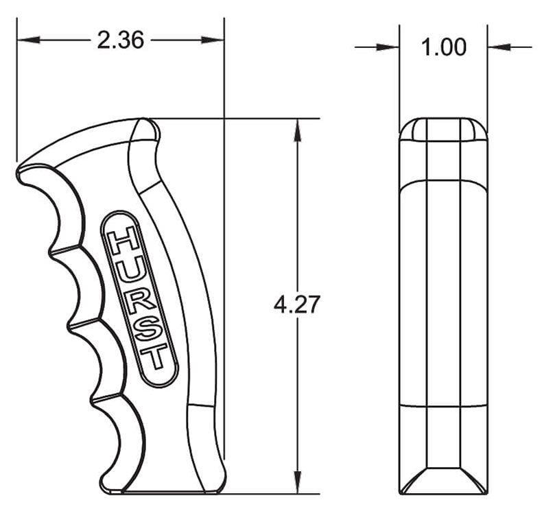 Hurst Pistol Grip Shifter Handle HU1531000