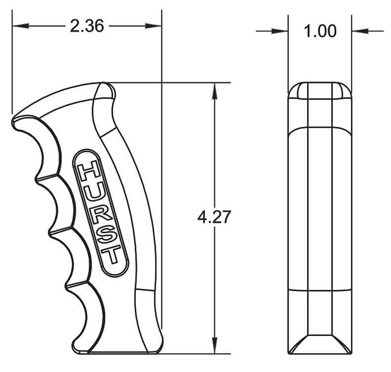 Hurst Pistol Grip Shifter Handle HU1536010