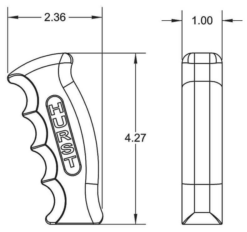 Hurst Pistol Grip Shifter Handle with 12 Volt Button HU1536210