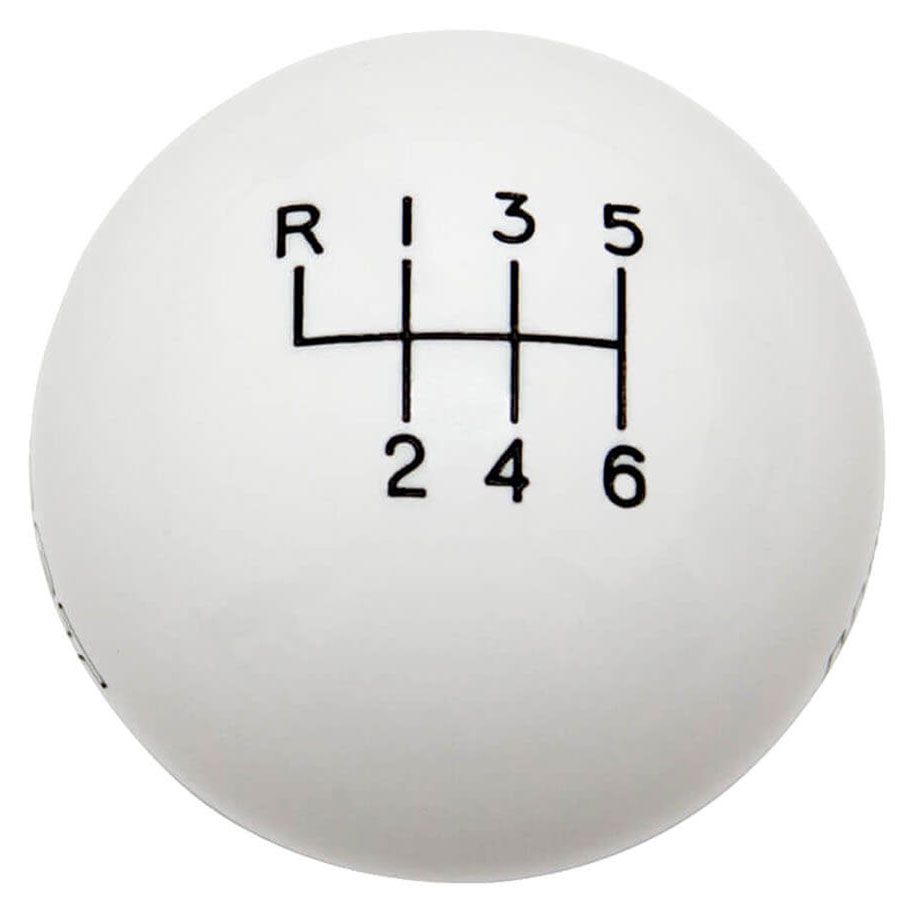 Hurst 6-Speed White Manual Shift Knob HU1630225