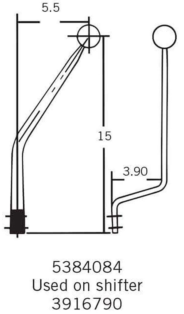 Hurst Chrome Replacement 15"Shifter Stick HU5384084