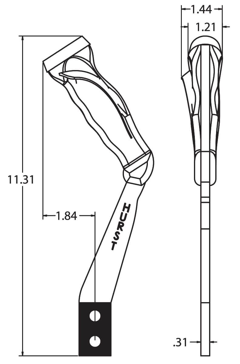 Hurst Pistol Grip Shifter Handle & Stick HU5388575