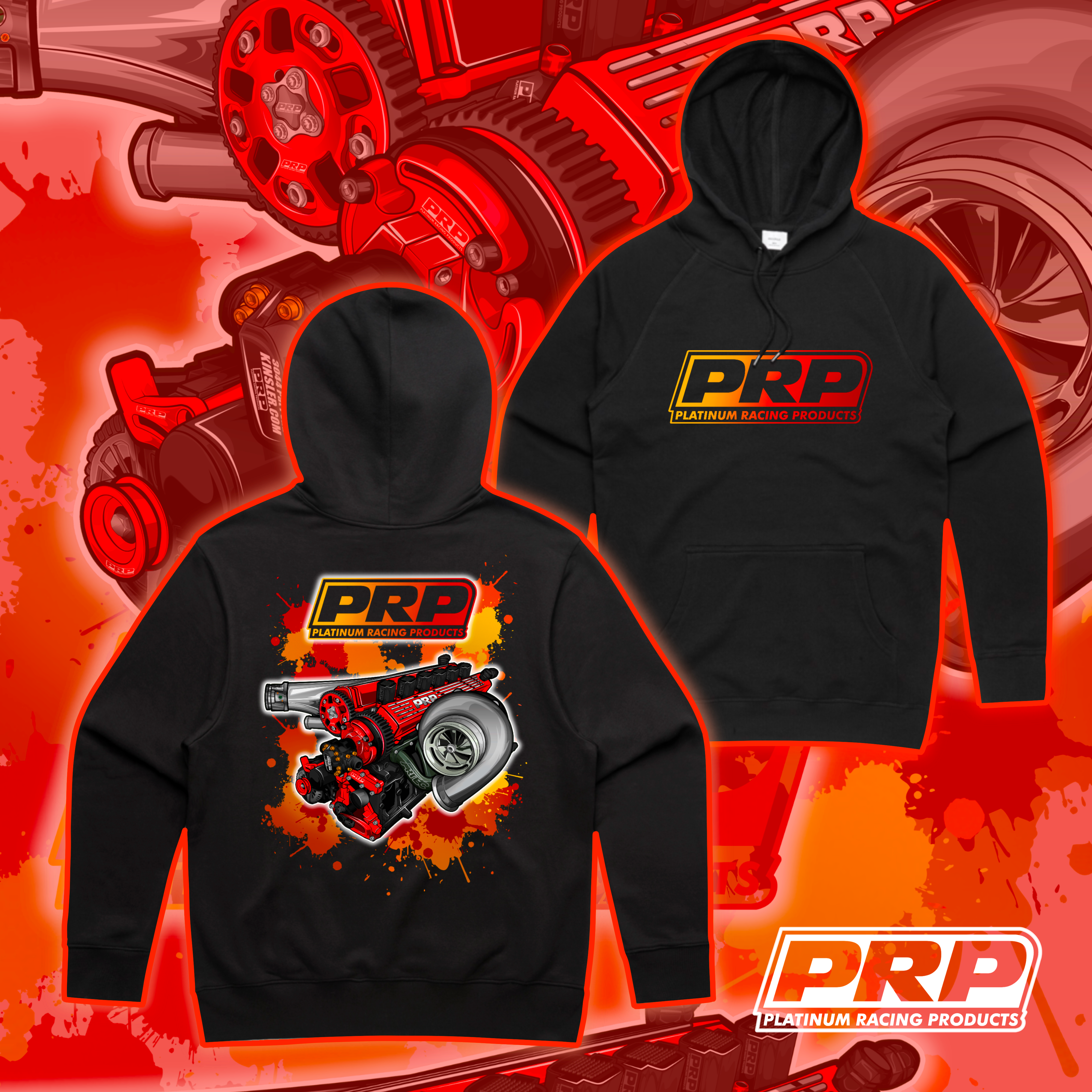 PRP RB26 Red Engine Hoodie