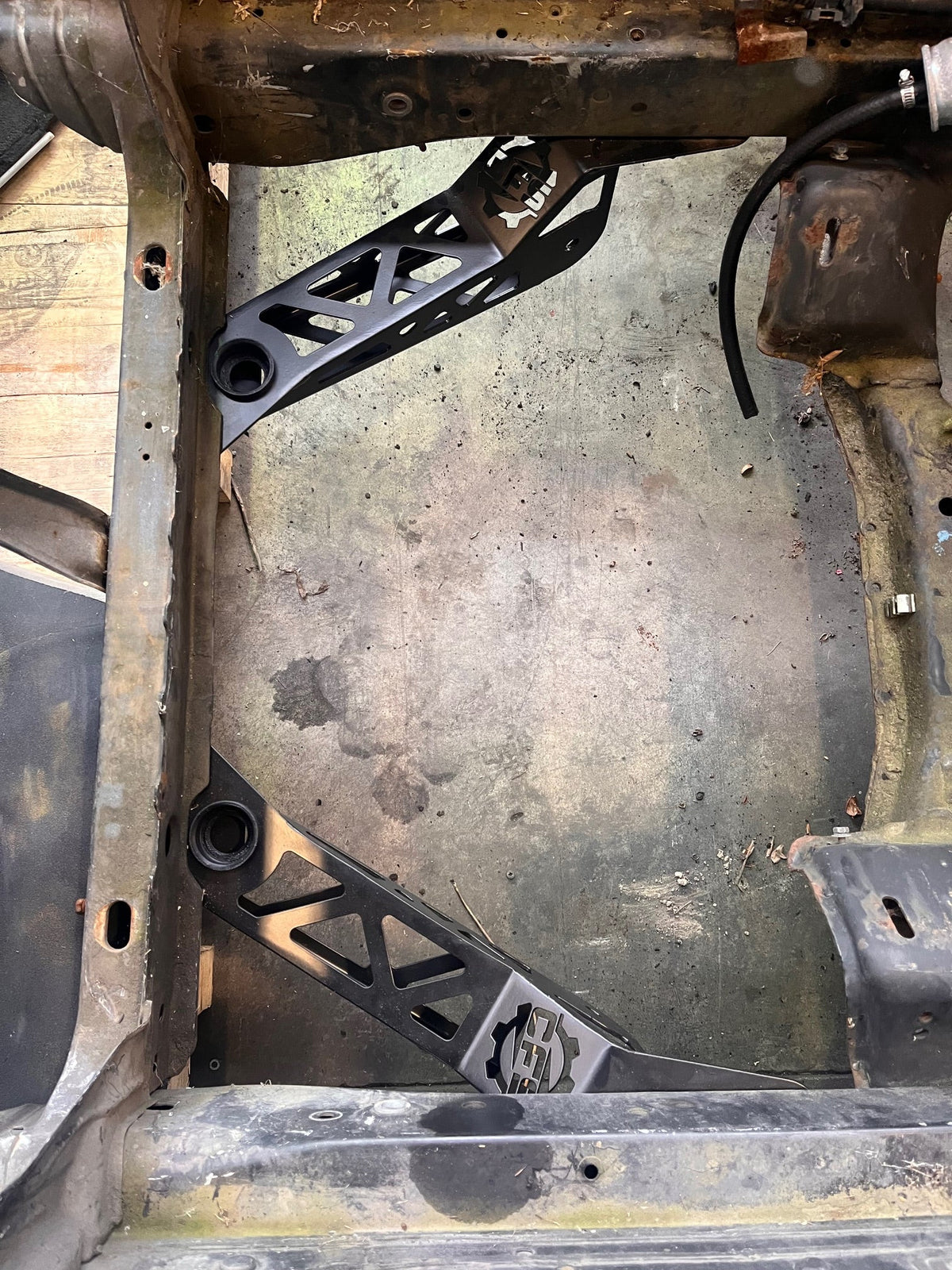 Central Fab Solutions Front Castor (Tension) Brackets Suits Nissan Skyline R33 (CFS-7877-R33)
