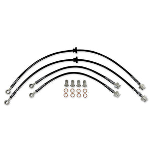 GKTech S13, 180SX Braided Brake Lines - Full Set (S13X-BRKE)