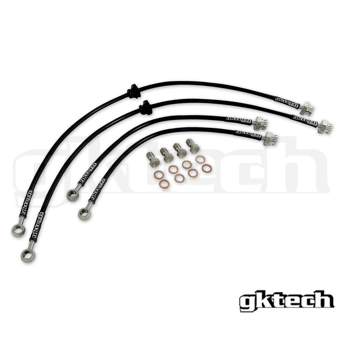 GKTech & Front, rear or full set for S13, 180SX braided brake lines (S13X-BRKE)