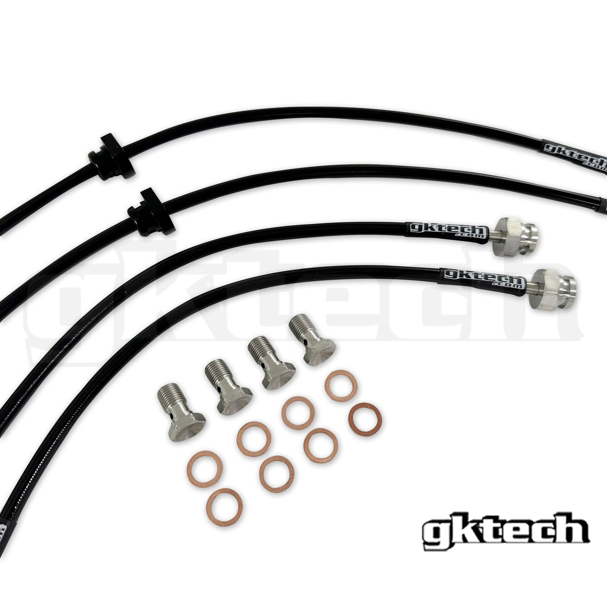 GKTech & Front, rear or full set for S13, 180SX braided brake lines (S13X-BRKE)