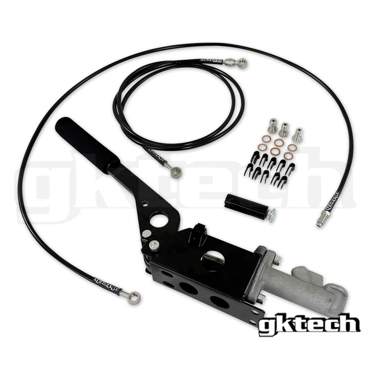 GKTech Budget hydraulic handbrake assembly and in-line braided line kit (BUDGHBRKE)