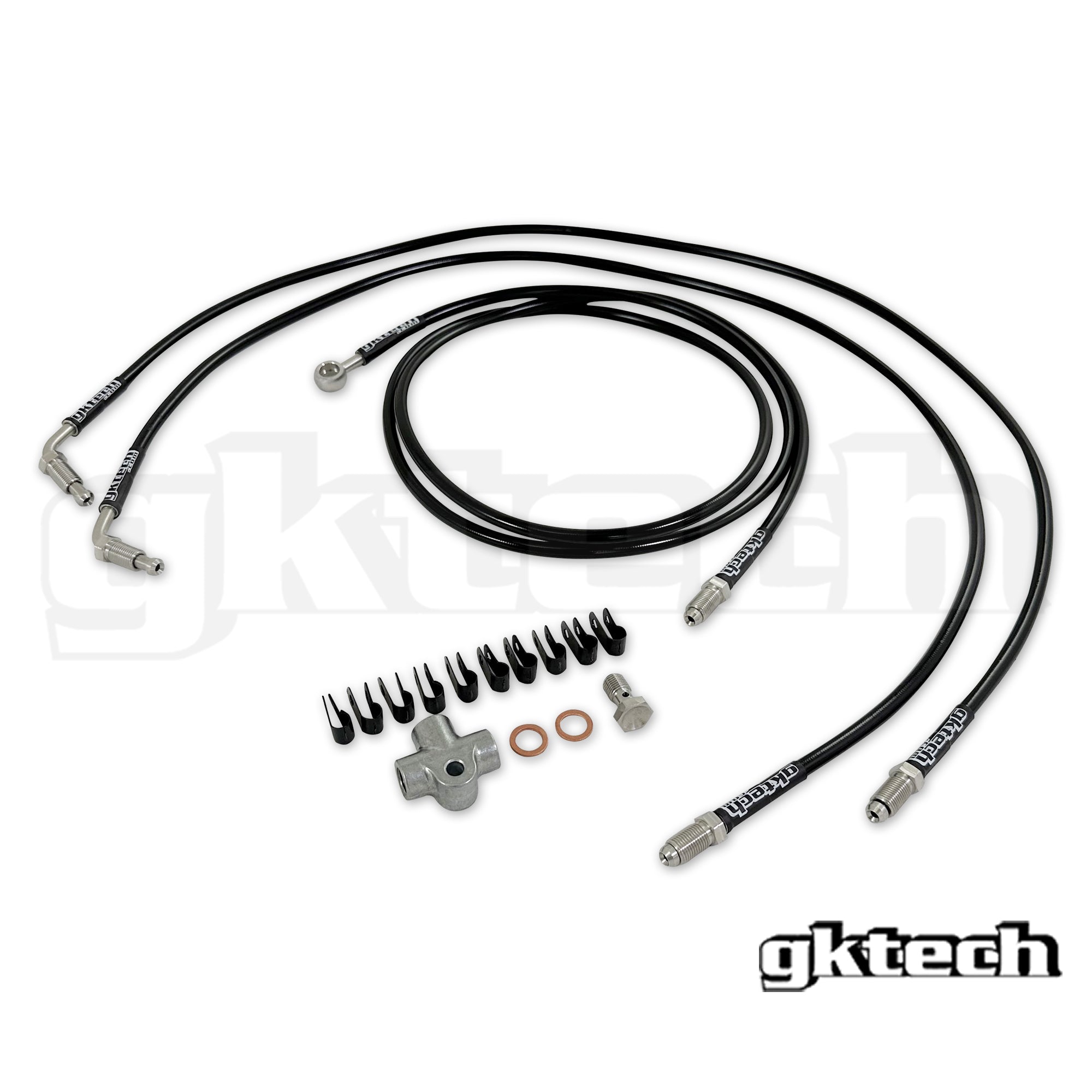 2 pot Nissan stand alone SS braided brake line kit