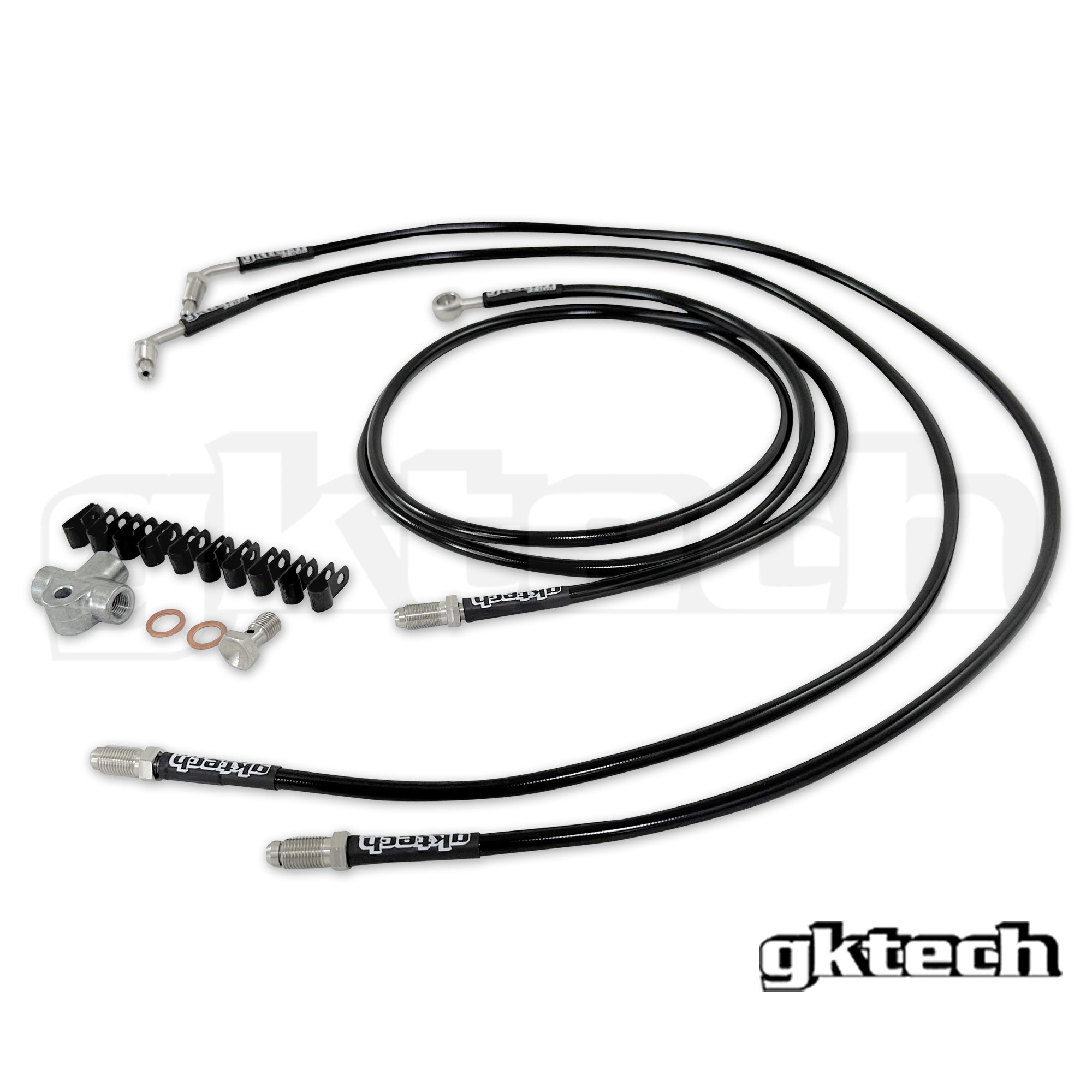 2 pot Nissan stand alone SS braided brake line kit