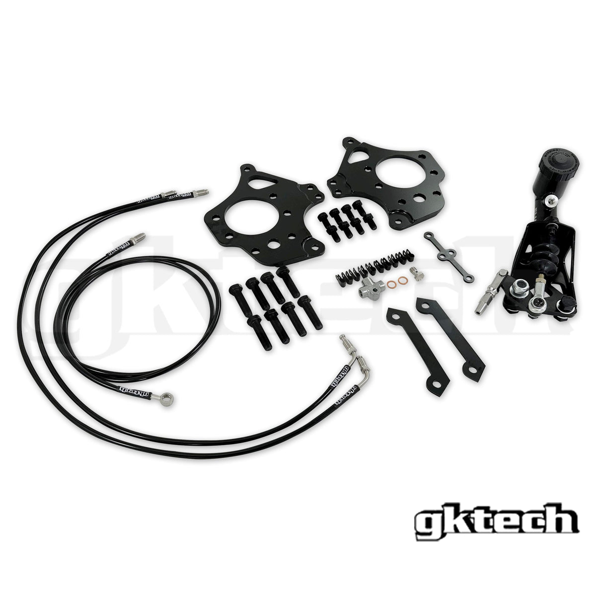 GKTech 2 Pot Nissan dual caliper Hidden Hydraulic handbrake setup (HDDN-HBRK-KIT)