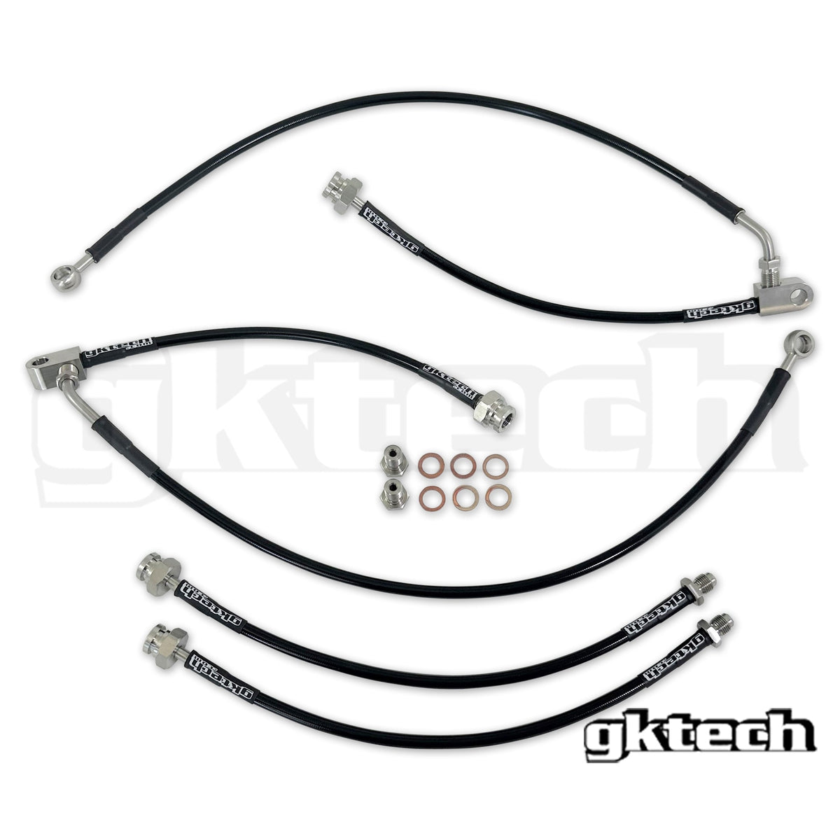 GKTech And Front, rear or full set for Z34 370Z braided brake line set (Z34X-BRKE)