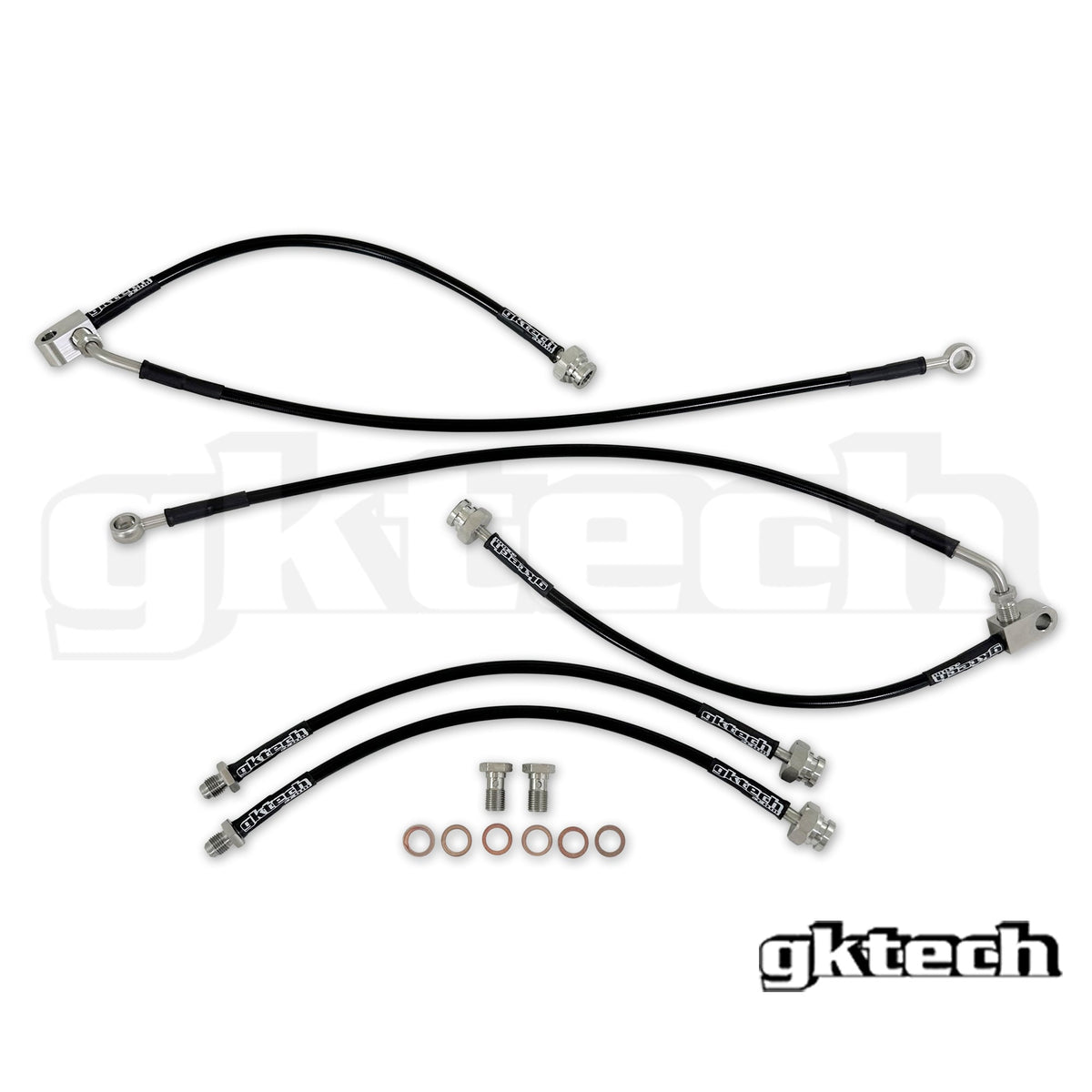 GKTech Only Front, rear or full set for Z34 370Z braided brake line set (Z34X-BRKEF)