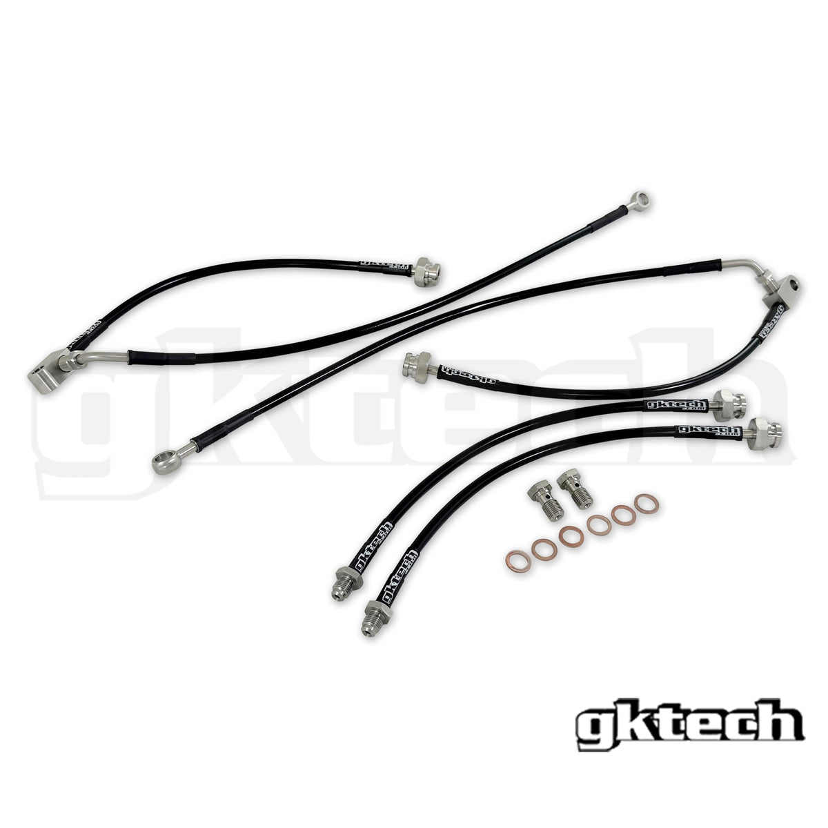 GKTech Only Front, rear or full set for Z34 370Z braided brake line set (Z34X-BRKEF)
