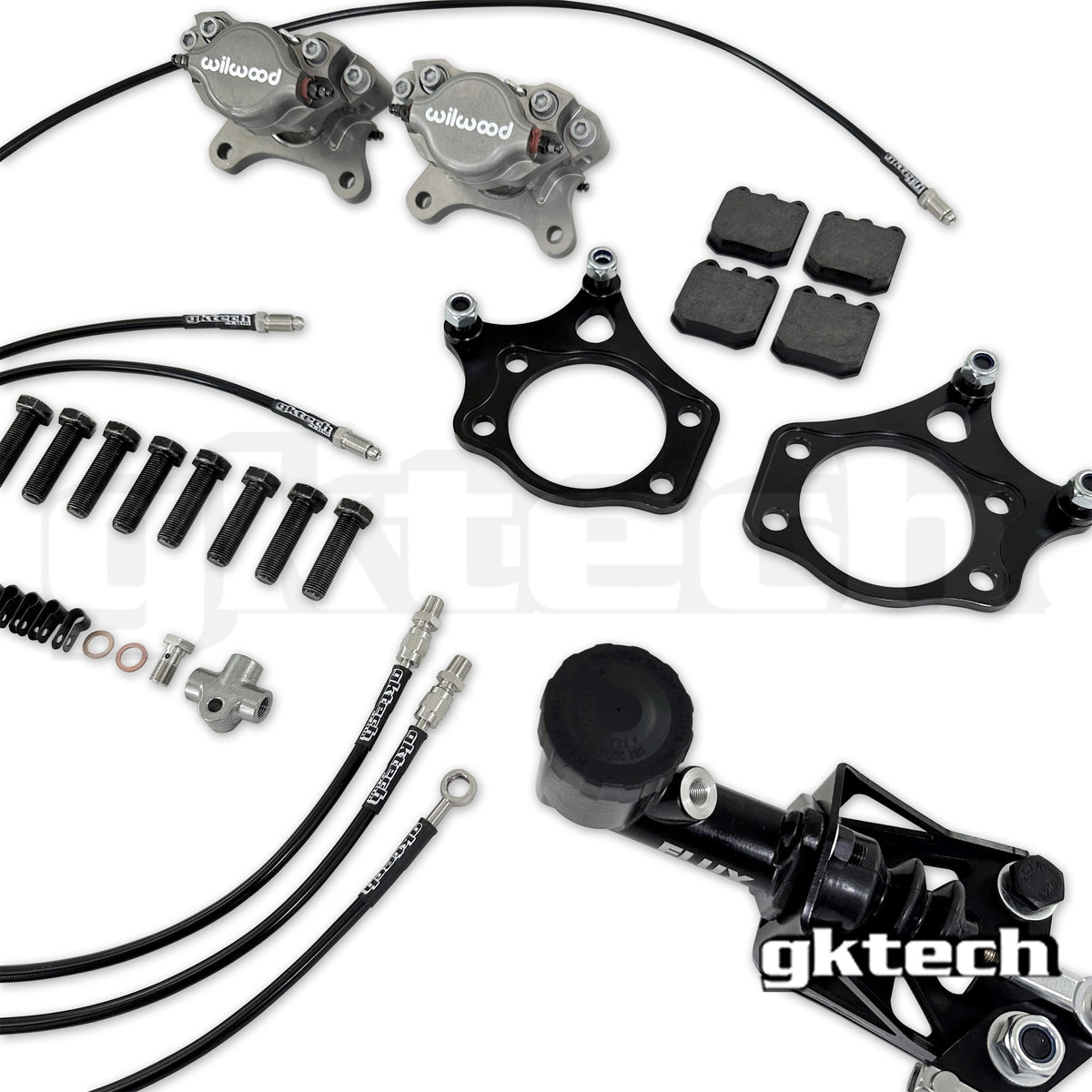 GKTech S-chassis dual caliper Hidden Hydraulic handbrake setup (HDDN-HBRK-KIT2)