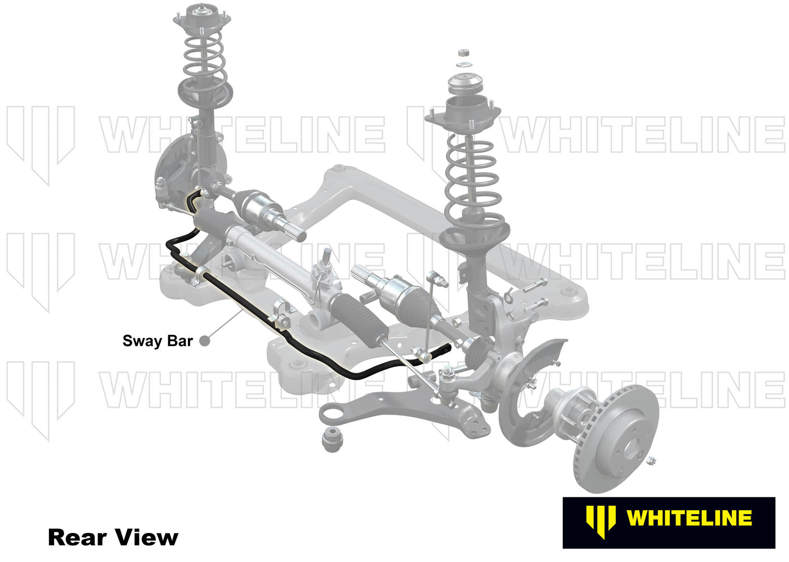 Front Sway Bar - 24mm 3 Point Adjustable to Suit Audi, Seat, Skoda and Volkswagen PQ35 Fwd