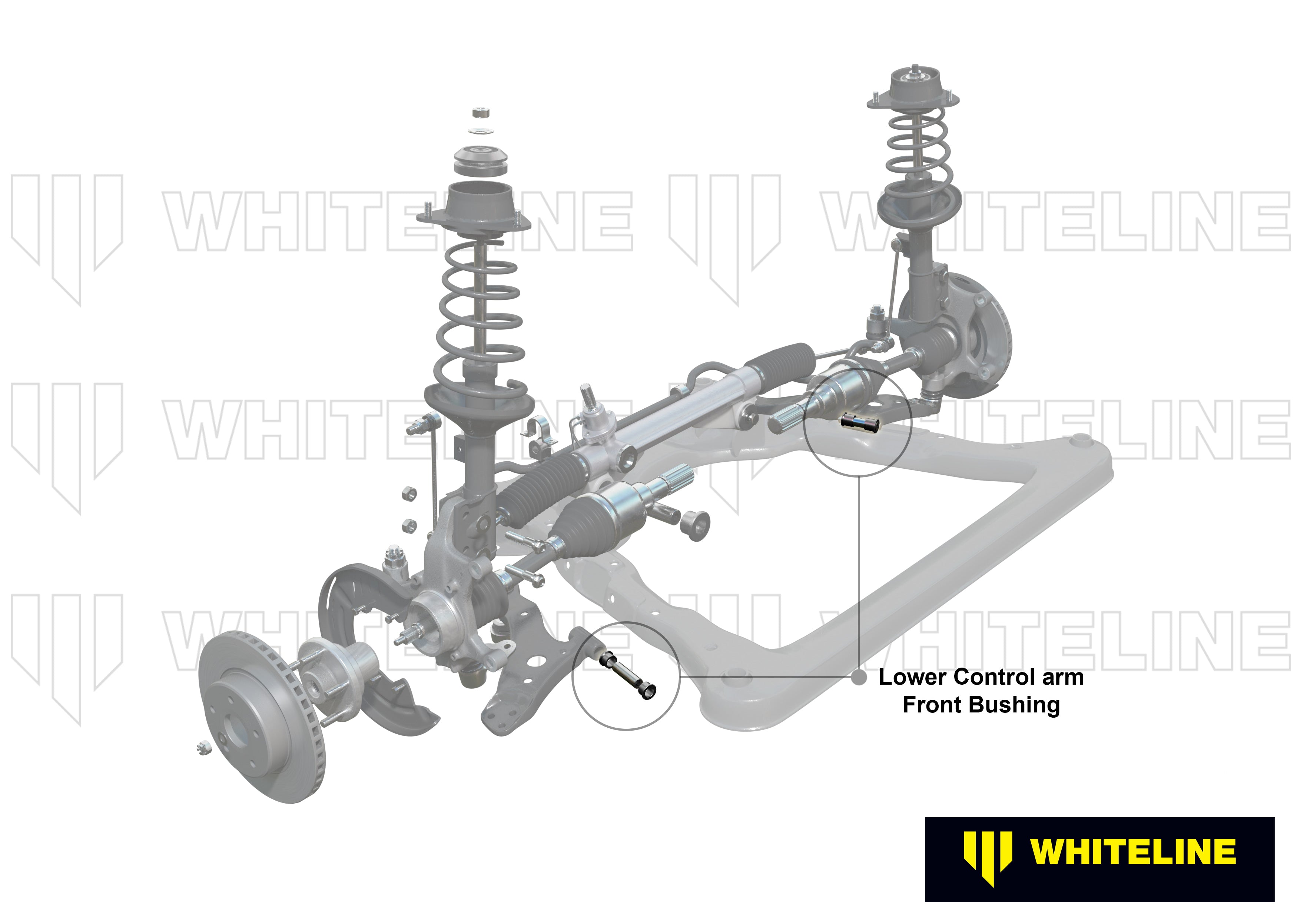 Front Control Arm Lower - Inner Front Bushing Kit to Suit Audi, Seat, Skoda and Volkswagen PQ34 Fwd/Awd