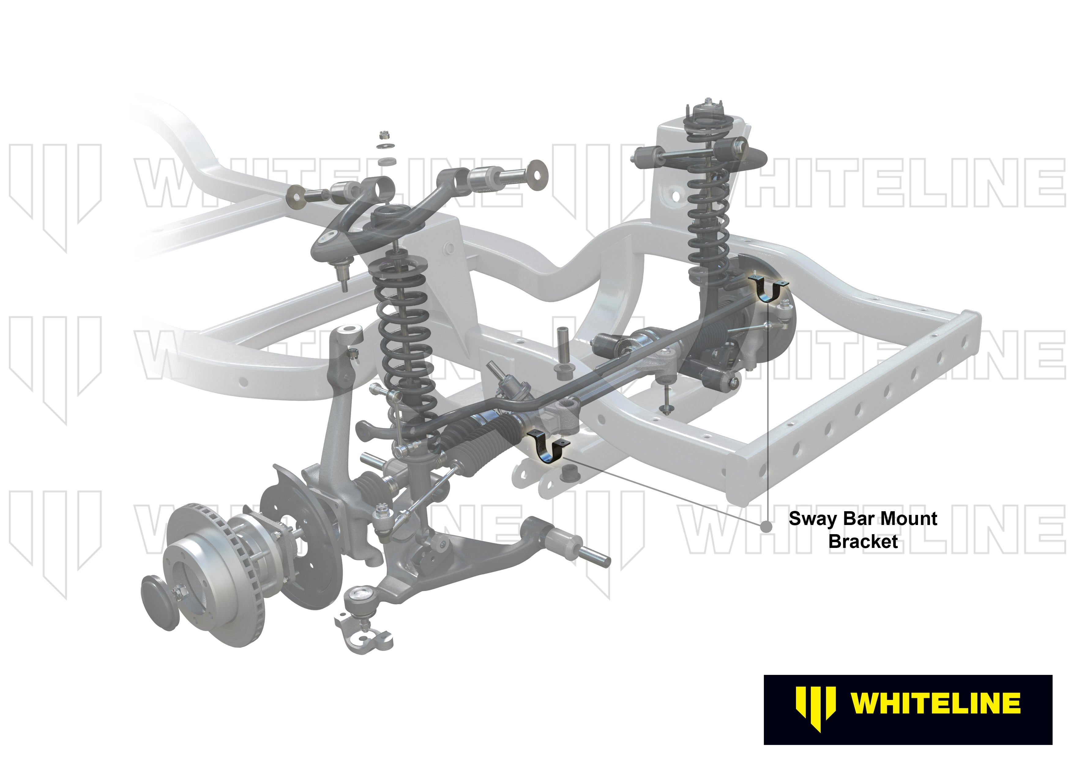 Front Sway Bar Mount - Relocation Spacer Kit to Suit Toyota HiLux 2005-2015 and Foton Tunland P201 4wd