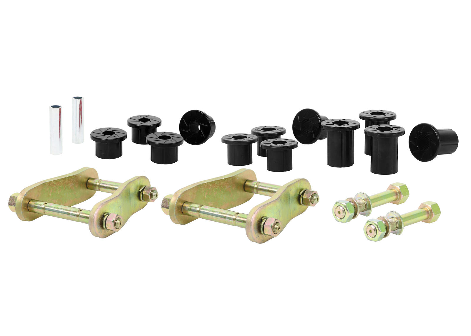 Rear Leaf Spring - Bushing and Greaseable Shackle/Pin Kit to Suit Toyota Hilux 2015-on 4wd