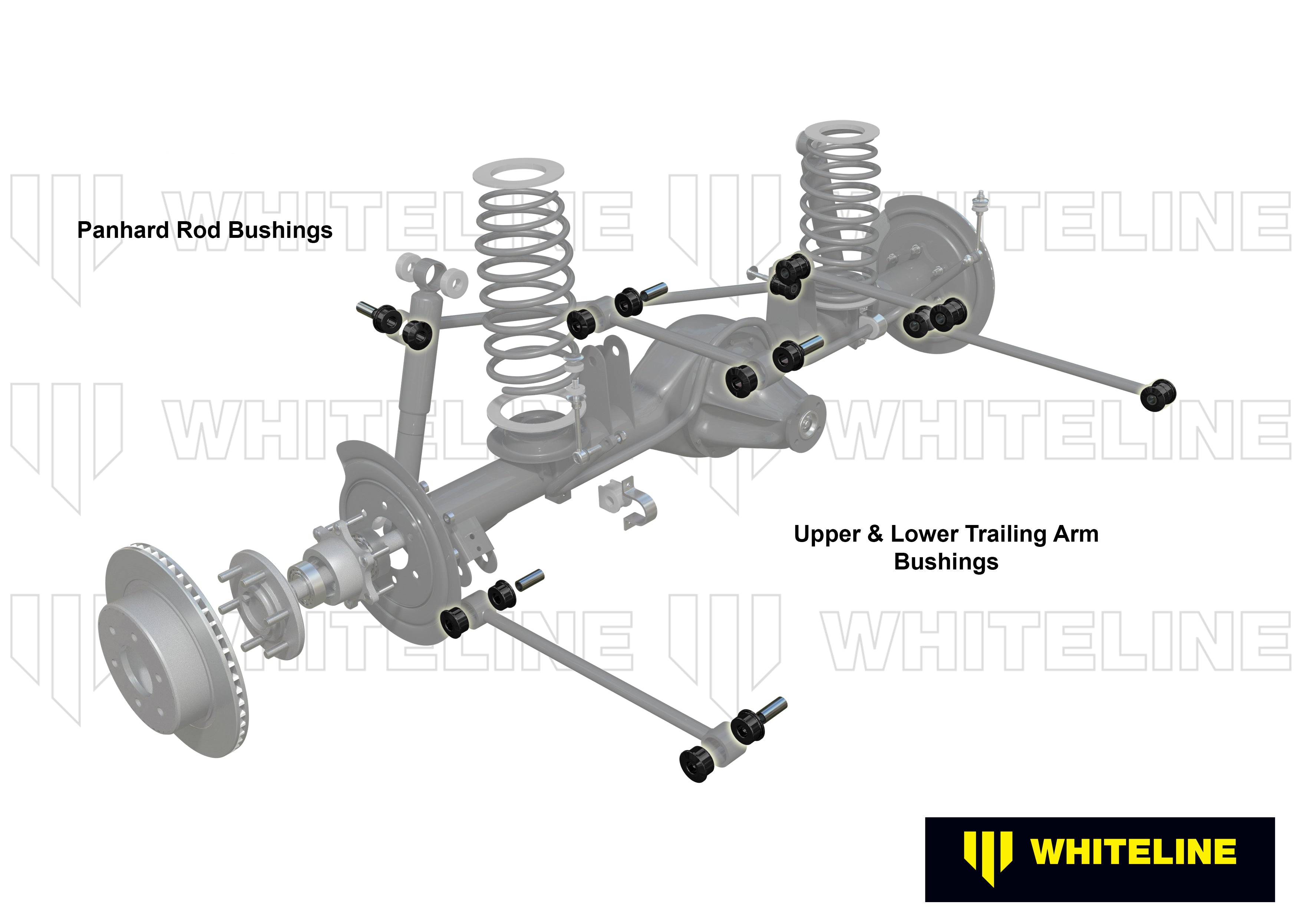 Rear Trailing Arm/Panhard Rod - Bushing Kit to Suit Toyota Land Cruiser 80 and 105 Series