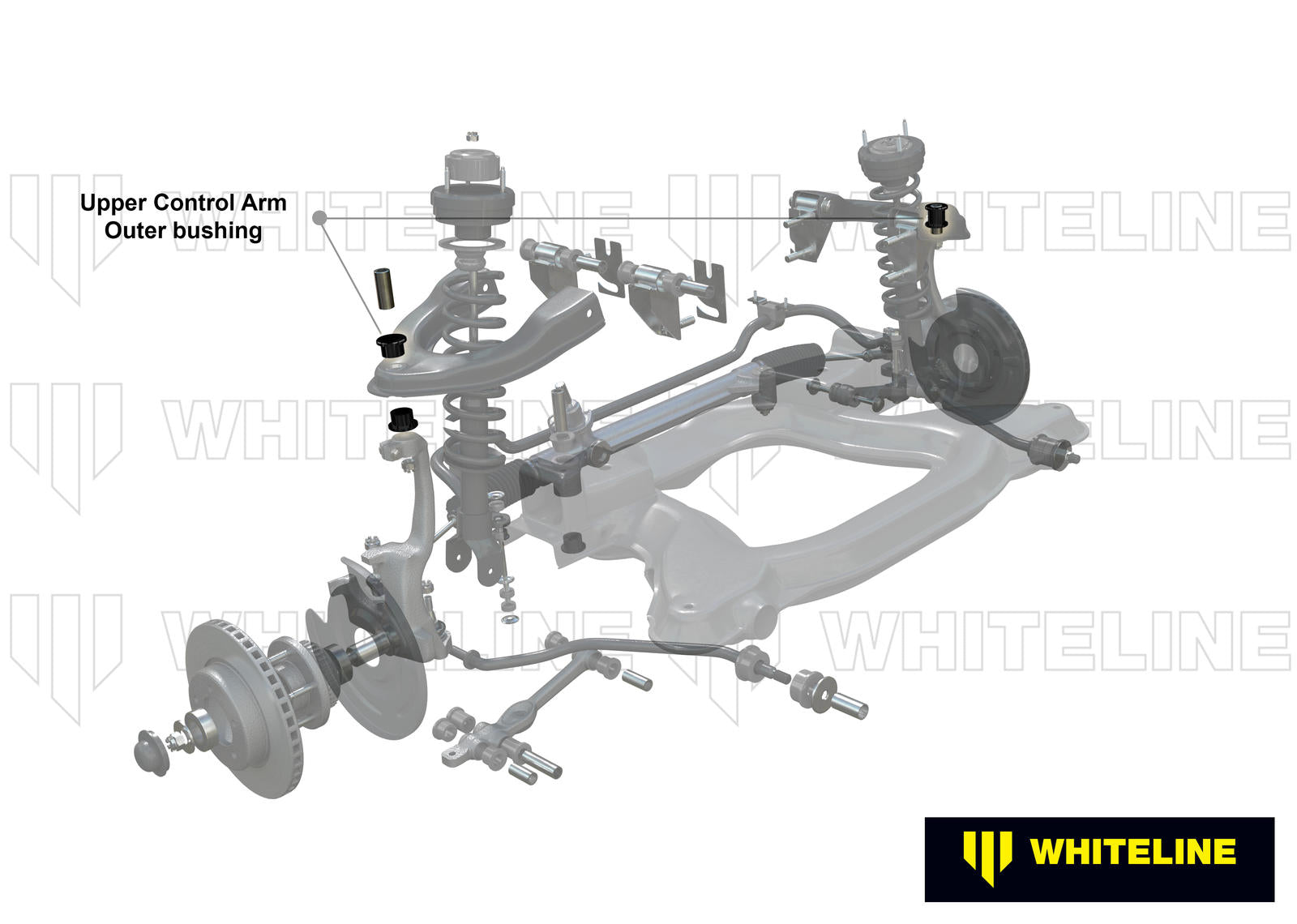 Front Control Arm Upper - Outer Bushing Kit Double Offset to Suit Nissan Skyline R33, R34 Rwd/Awd