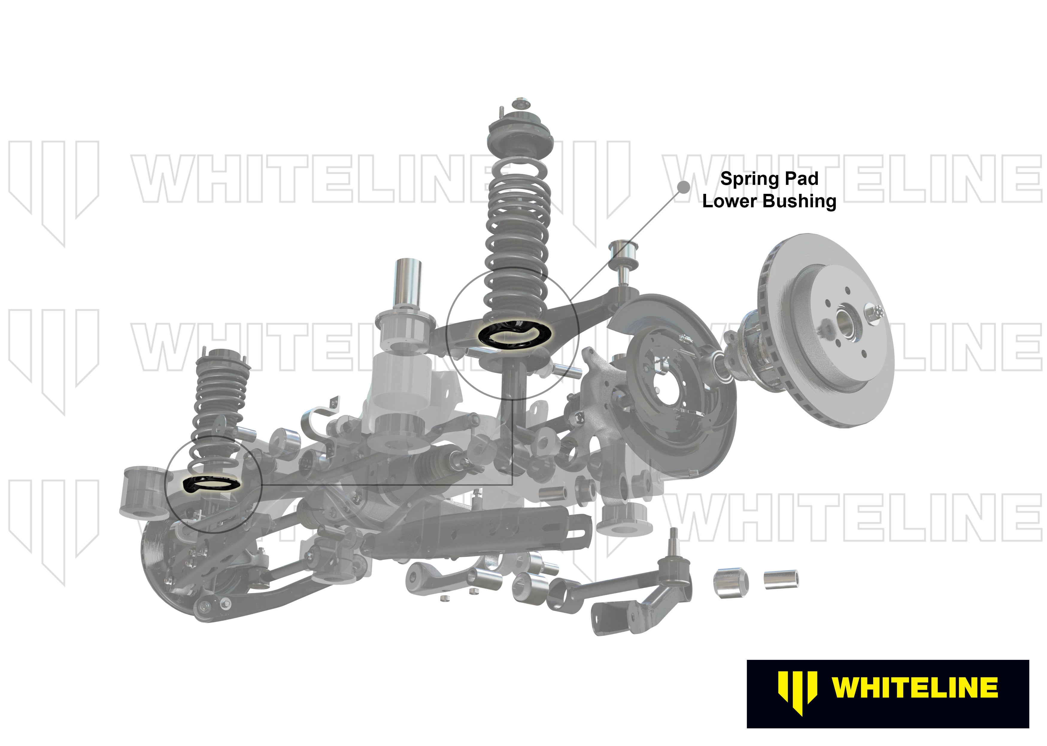 Rear Coil Spring Pad - Lower Bushing Kit 12mm Ride Height to Suit BMW 3 Series, M3, Z4 E36, E46, Holden Commodore VN-VZ and HSV