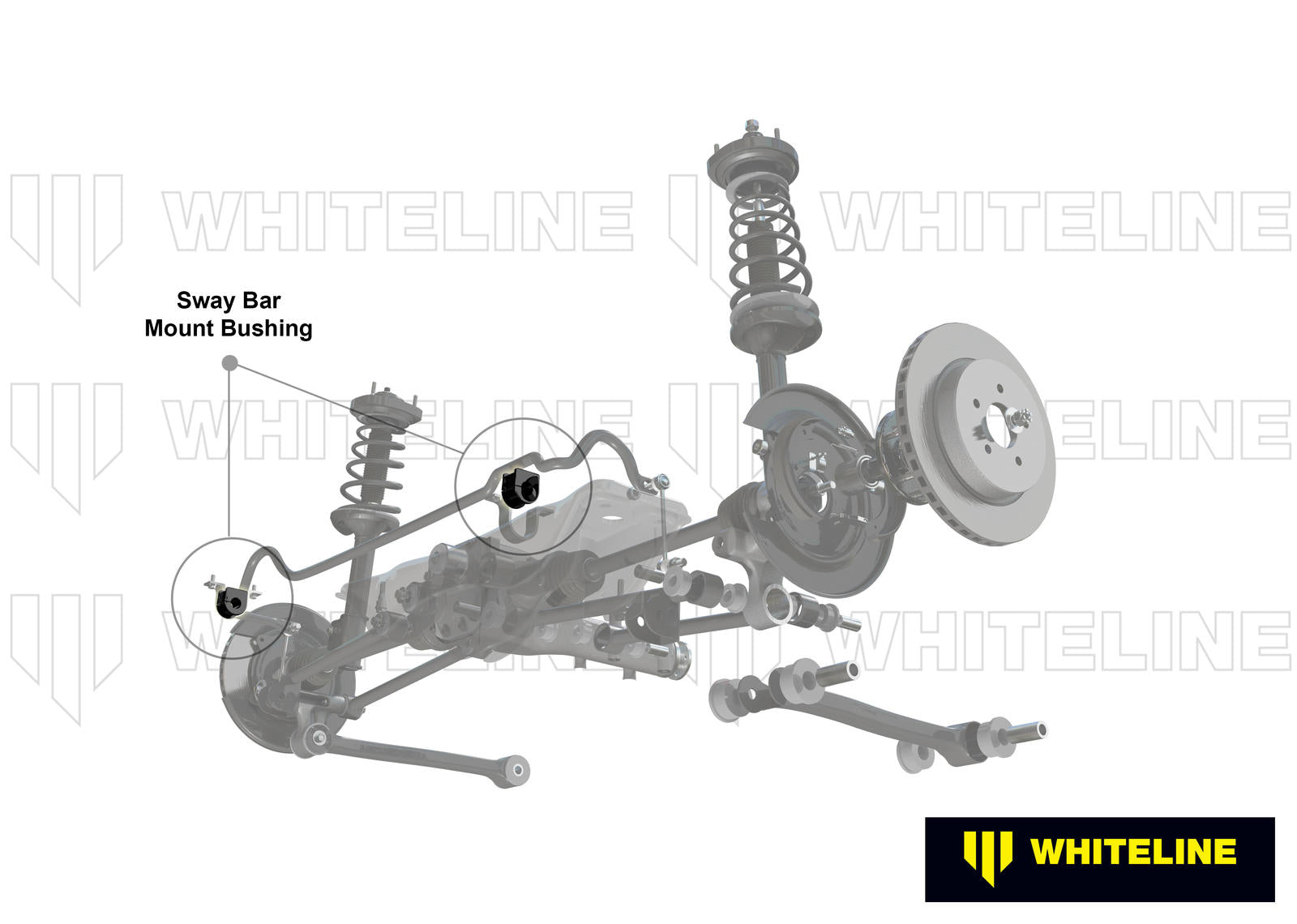 Rear Sway Bar Mount - Kit 20mm to Suit Subaru Impreza, liberty and Outback