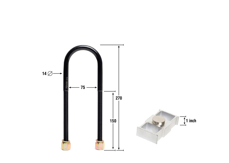 Rear Lowering Block - Kit 1" to Suit Ford Falcon EF-FGX and FPV