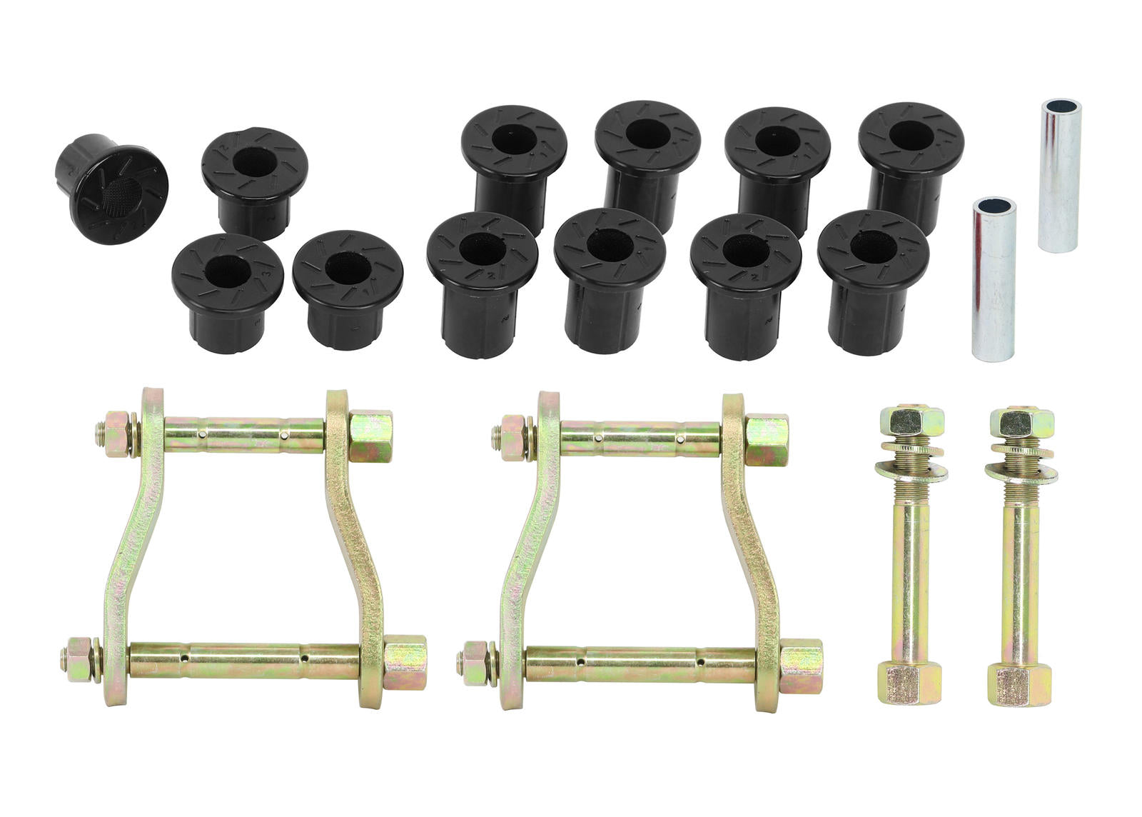 Rear Leaf Spring - Bushing and Greaseable Shackle/Pin Kit to Suit Ford Ranger PJ, PK and Mazda BT-50UN 2wd/4wd