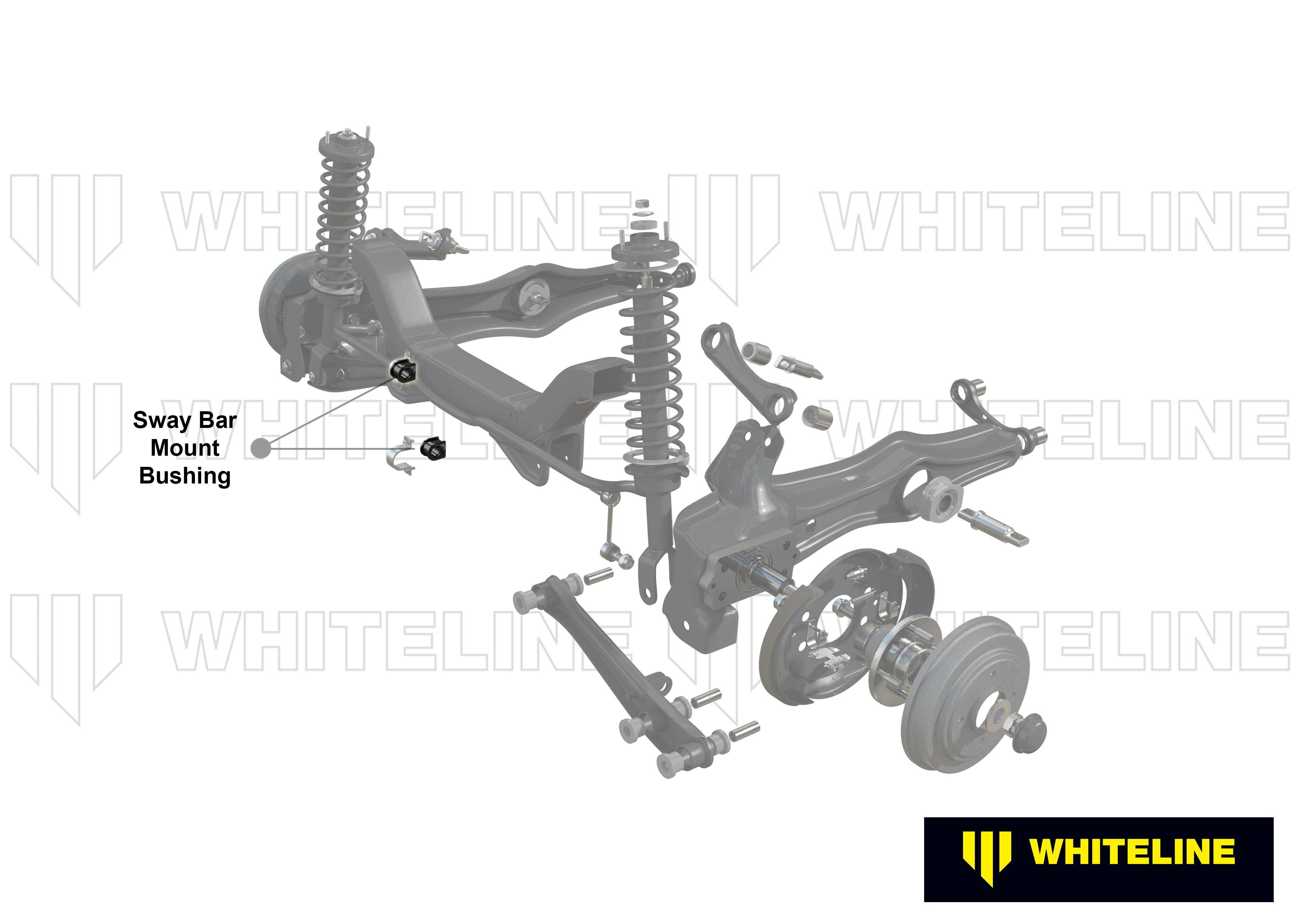 Rear Sway Bar Mount - Bushing Kit 24mm to Suit Whiteline Sway Bars