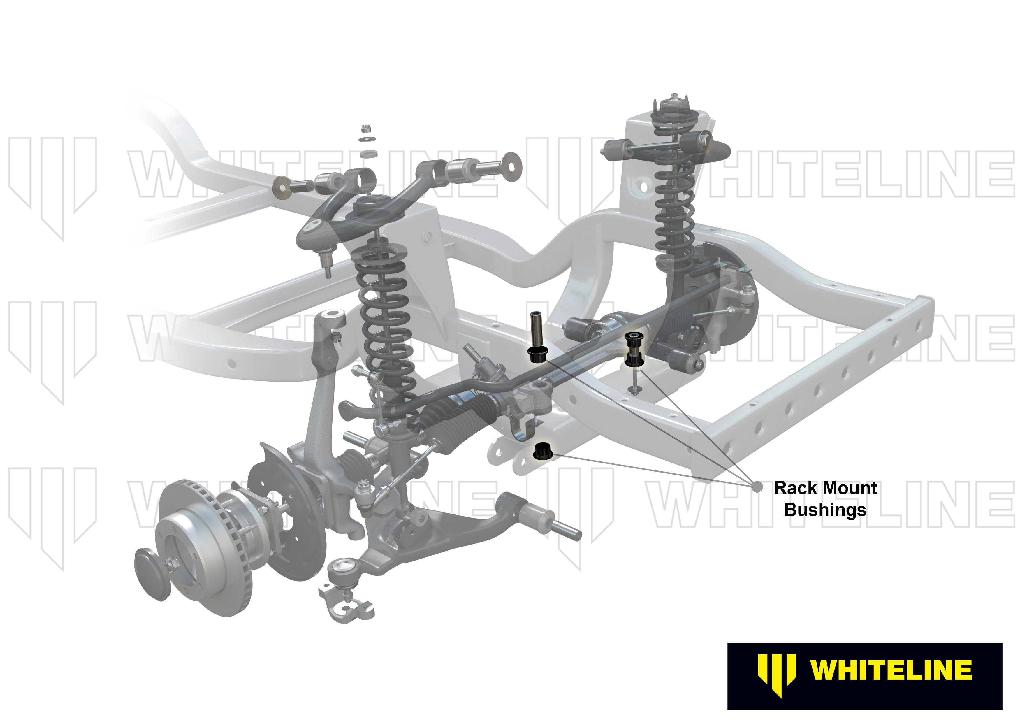 Front Steering Rack and Pinion - Mount Bushing Kit to Suit Volkswagen Transporter T3