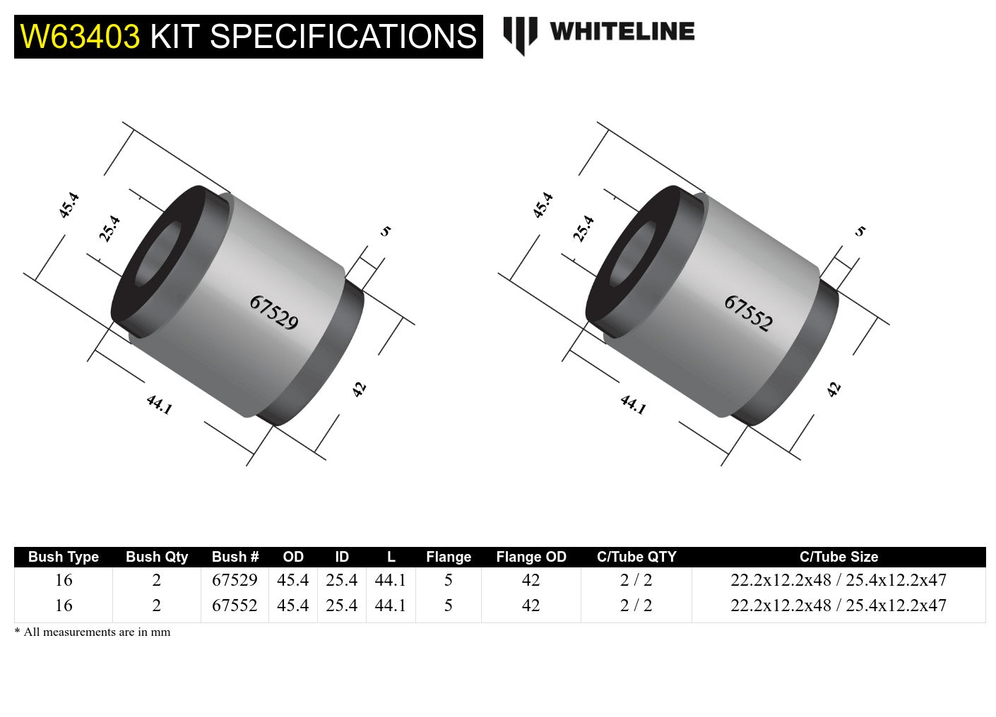 Rear Control Arm Upper Front - Bushing Kit to Suit BMW 1 Series, 3 Series and X1