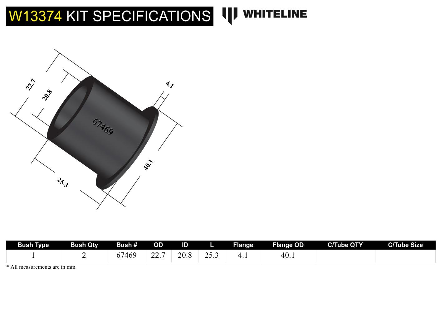 Front Steering Idler Arm - Bushing Kit to Suit Nissan Navara D22 4wd