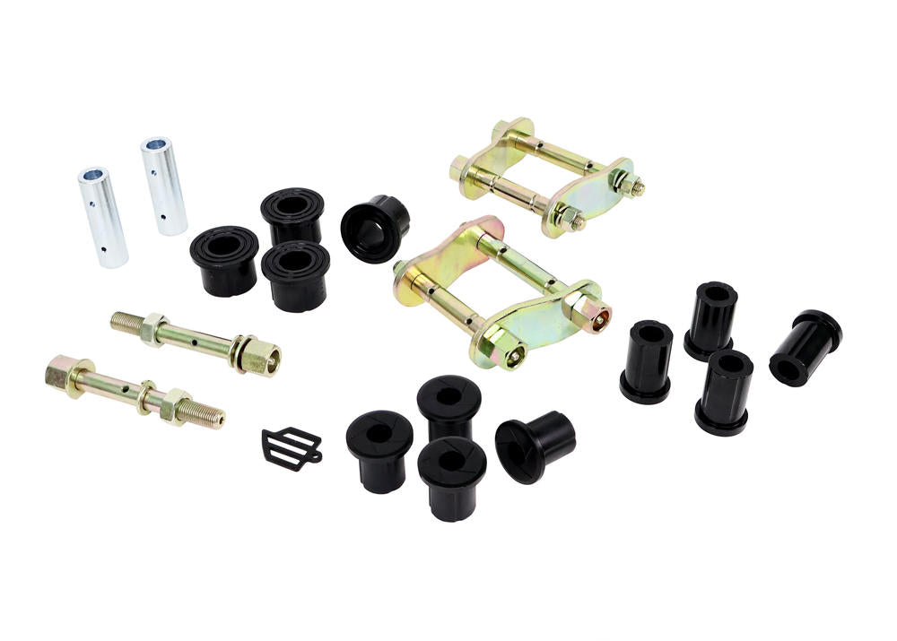 Rear Leaf Spring - Bushing and Greaseable Shackle/Pin Kit to Suit Mitsubishi Triton ML, MN 4wd