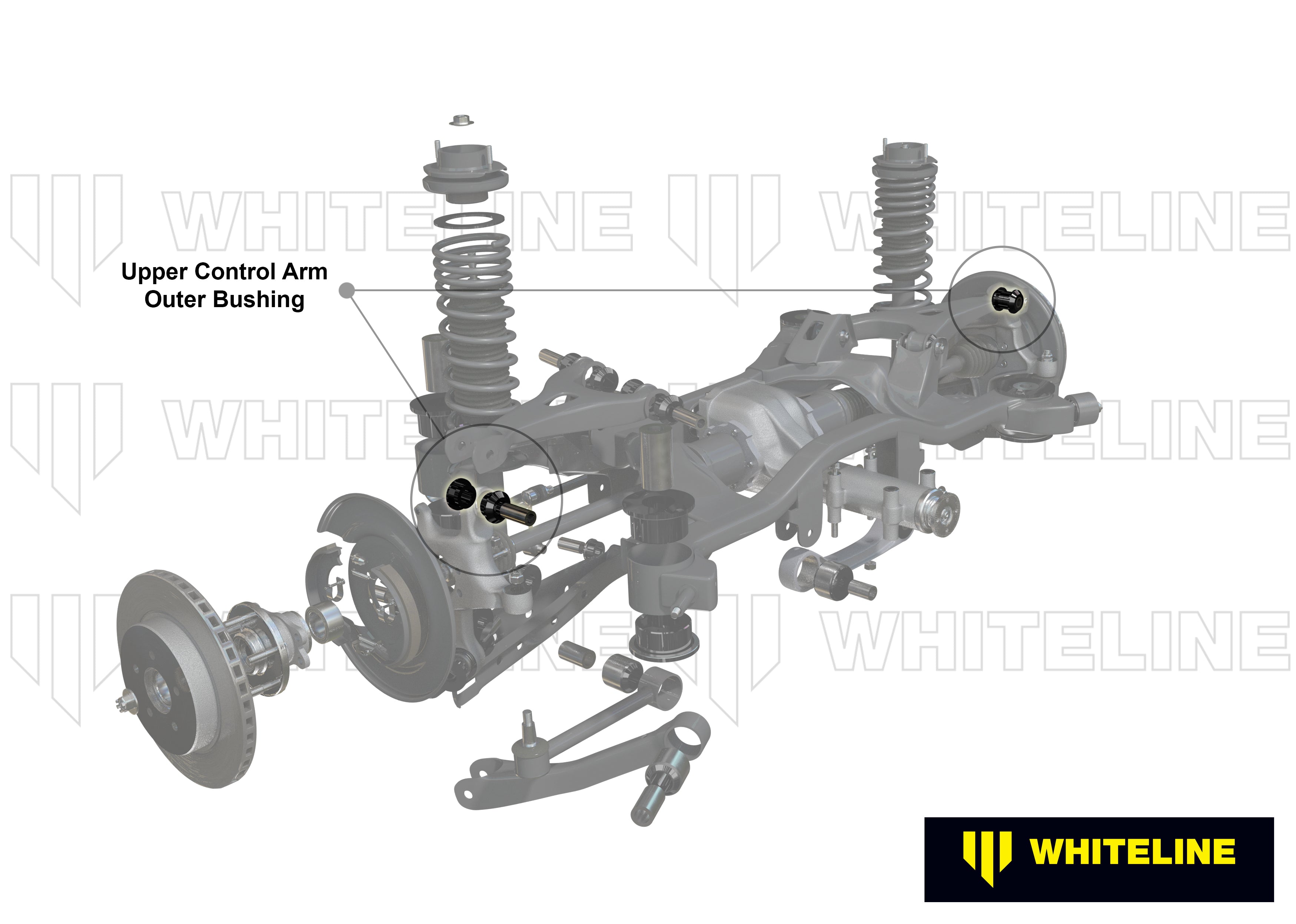 Rear Control Arm Upper - Outer Bushing Kit Double Offset to Suit Subaru Liberty and Outback