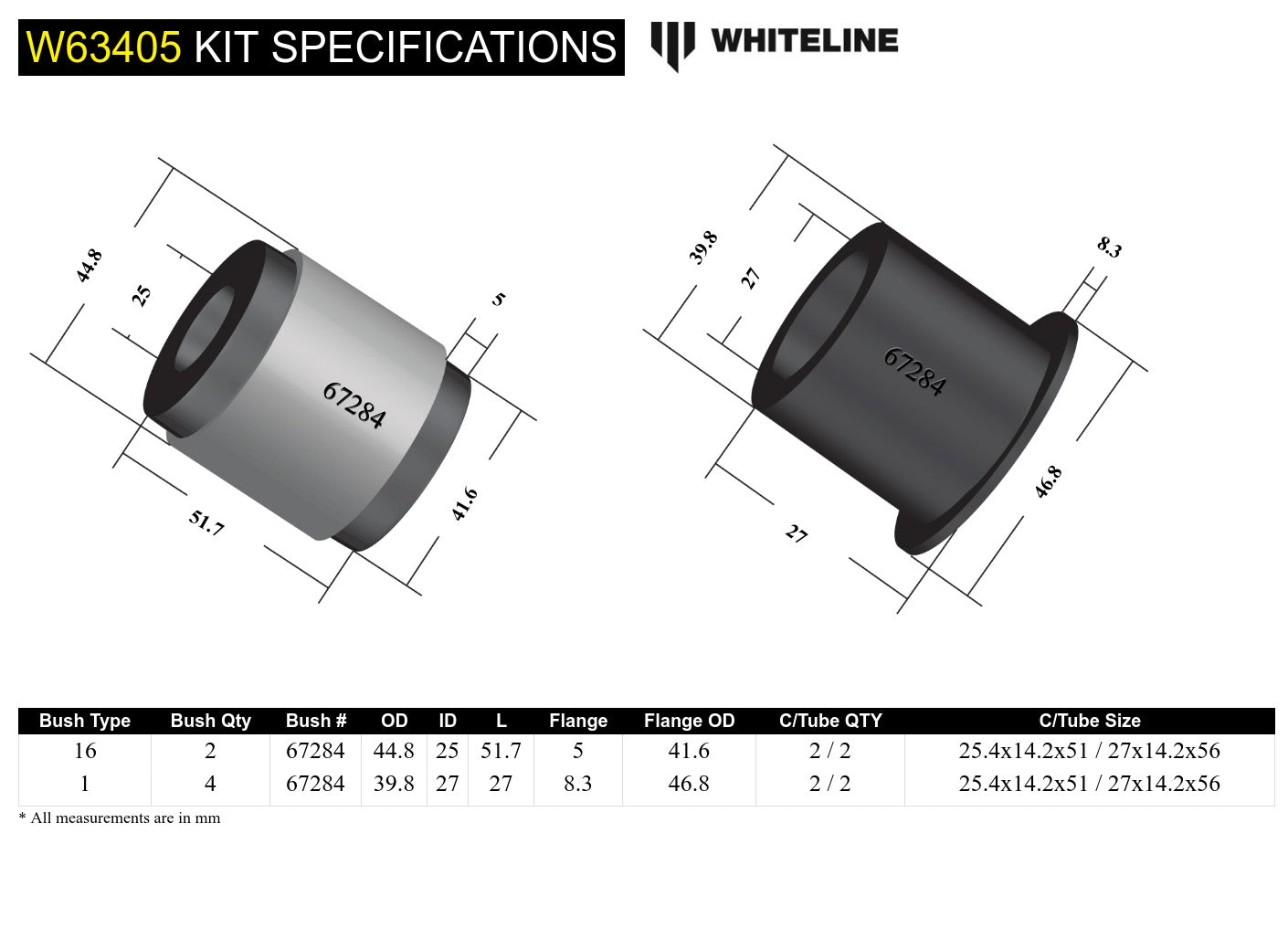 Rear Control Arm Lower Rear - Bushing Kit to Suit Nissan Pathfinder R51