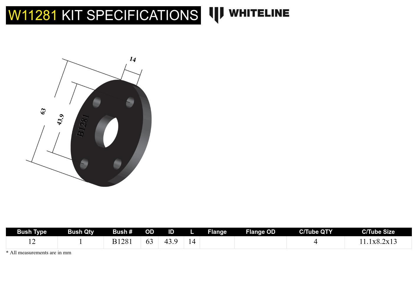 Front Steering Coupling - Bushing Kit to Suit Ford Capri, Cortina and Escort