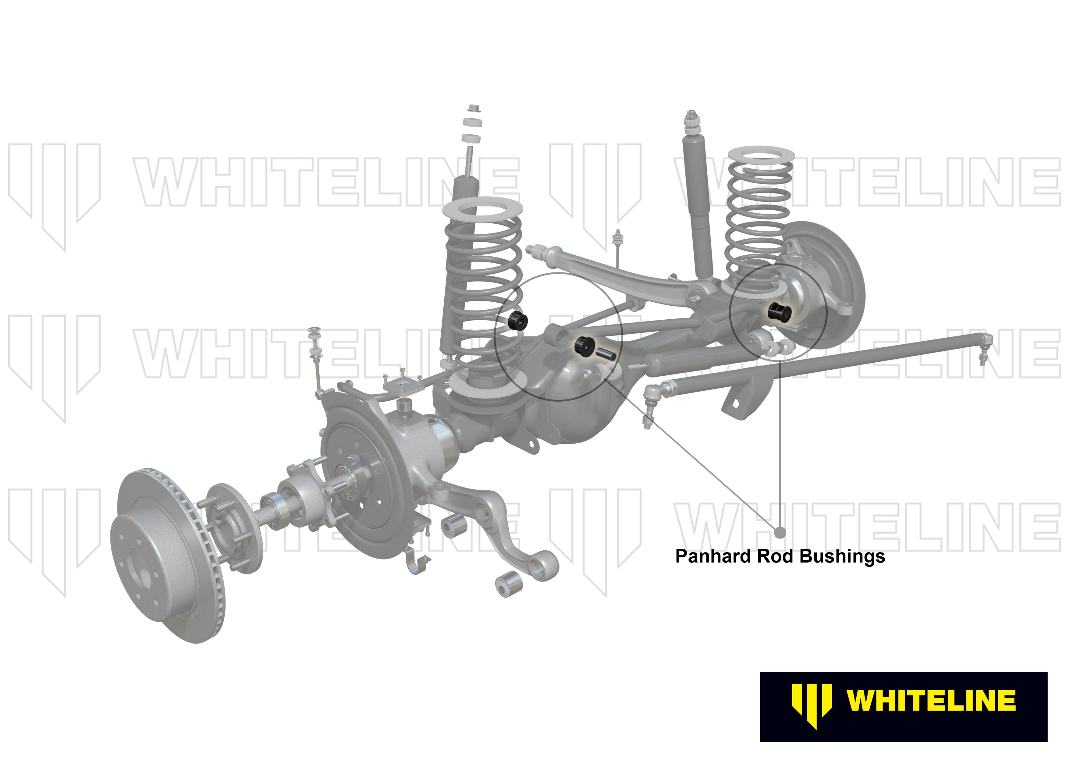 Front Panhard Rod - Bushing Kit to Suit Toyota Land Cruiser 76, 78, 79, 80 and 105 Series