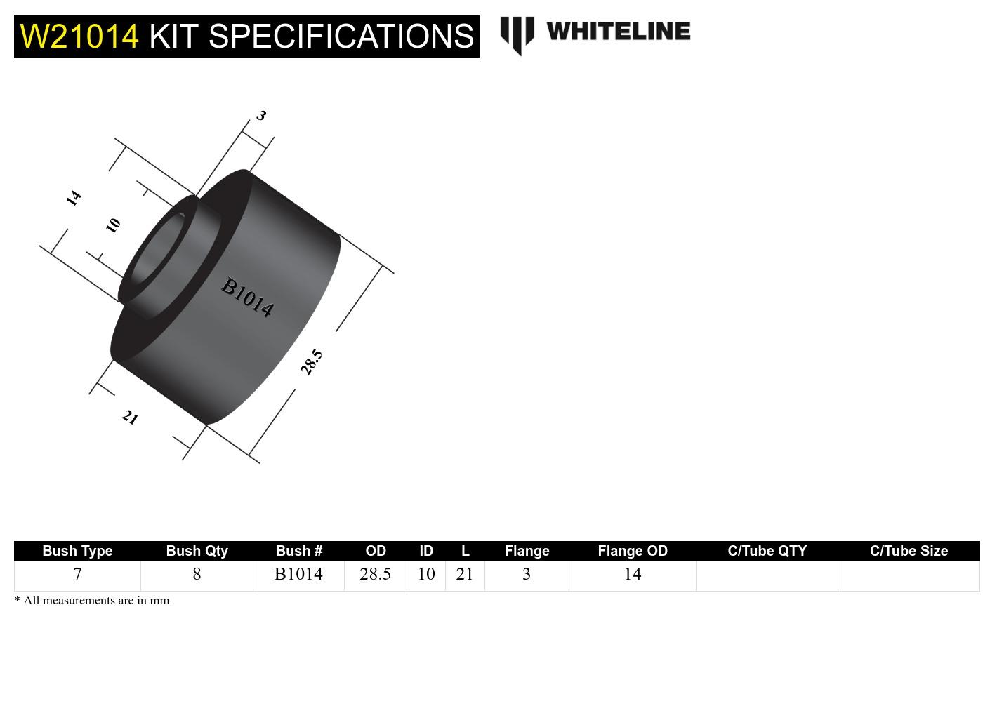 Sway Bar Link - Bushing Kit to Suit Various Applications