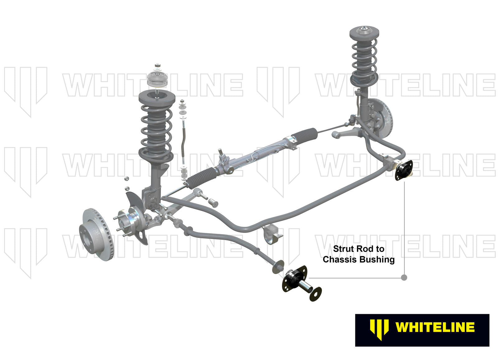 Front Strut Rod - To Chassis Bushing Kit Double Offset to Suit Nissan 180SX, 200SX. 300ZX and Skyline