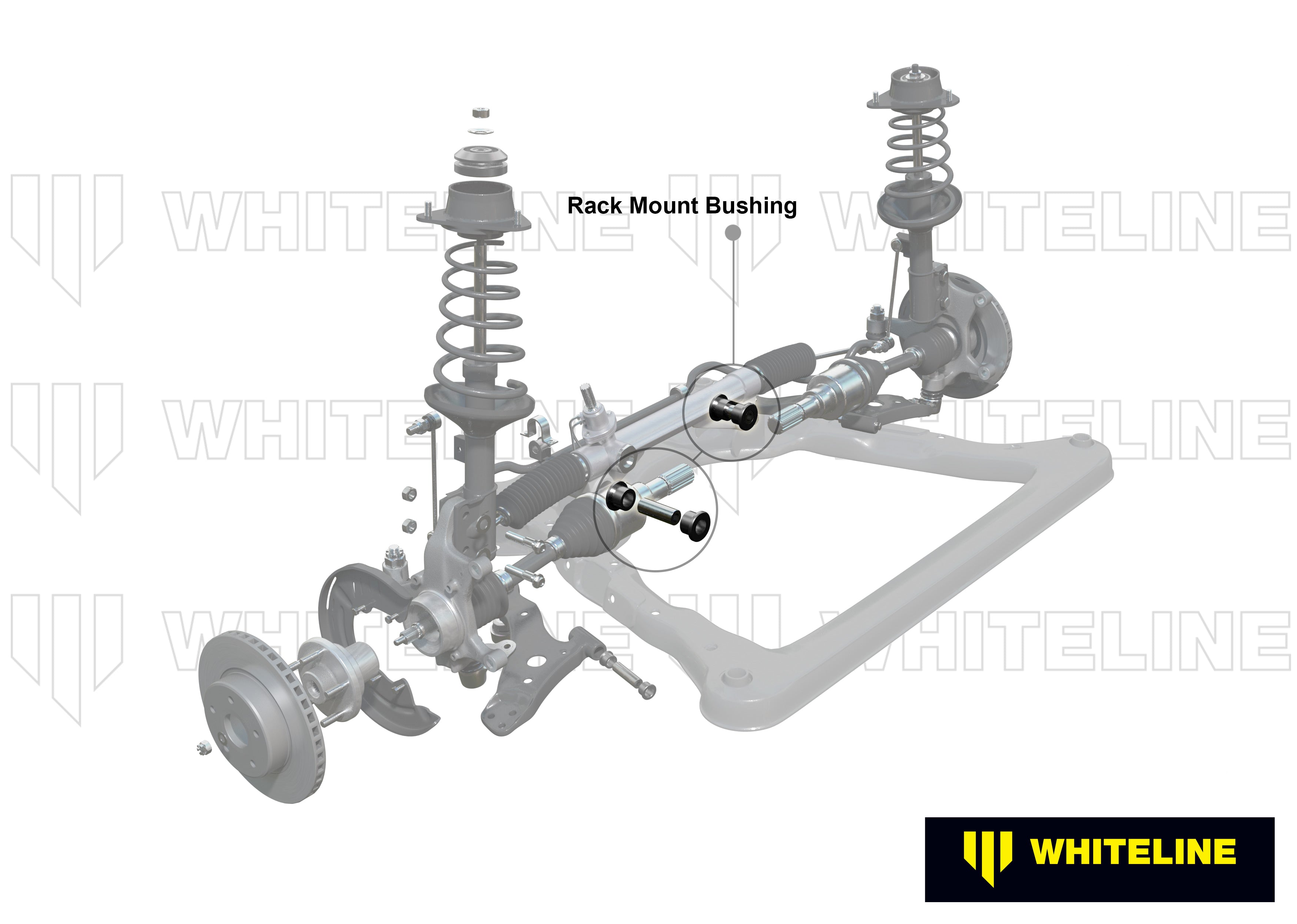 Front Steering Rack and Pinion - Mount Bushing Kit to Suit Subaru Forester, Impreza, Liberty, Outback and XV