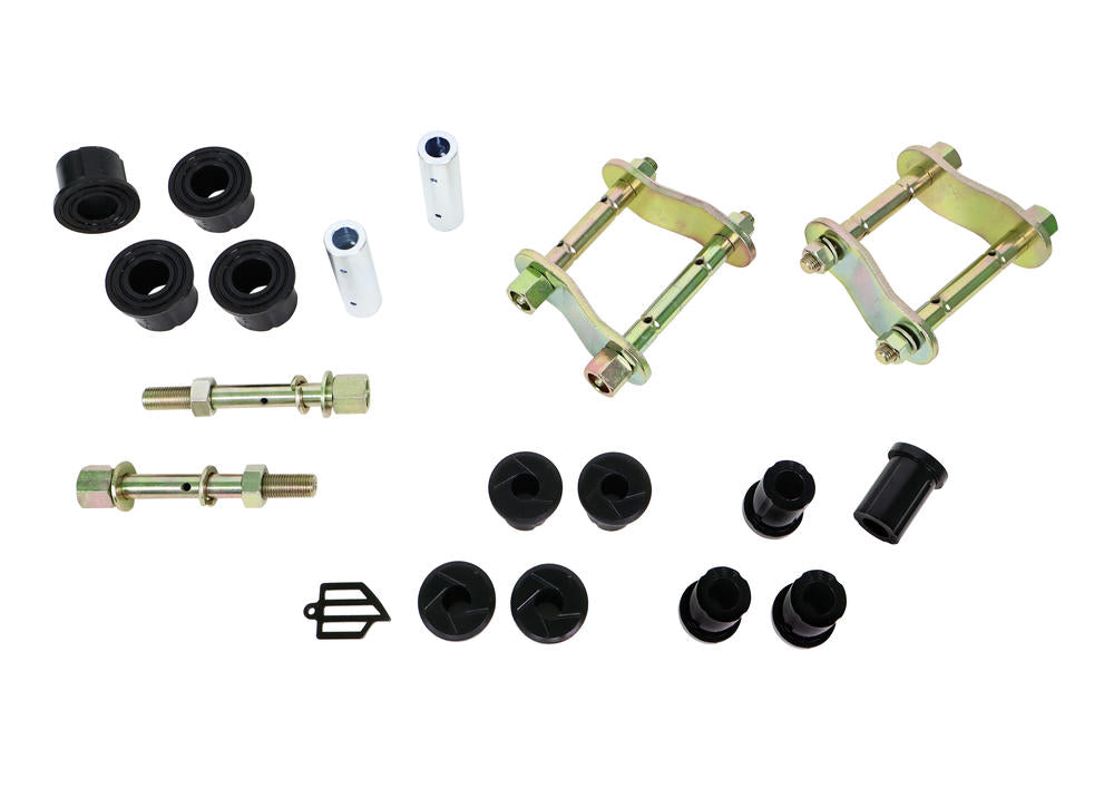 Rear Leaf Spring - Bushing and Greaseable Shackle/Pin Kit to Suit Mitsubishi Triton ML, MN 4wd