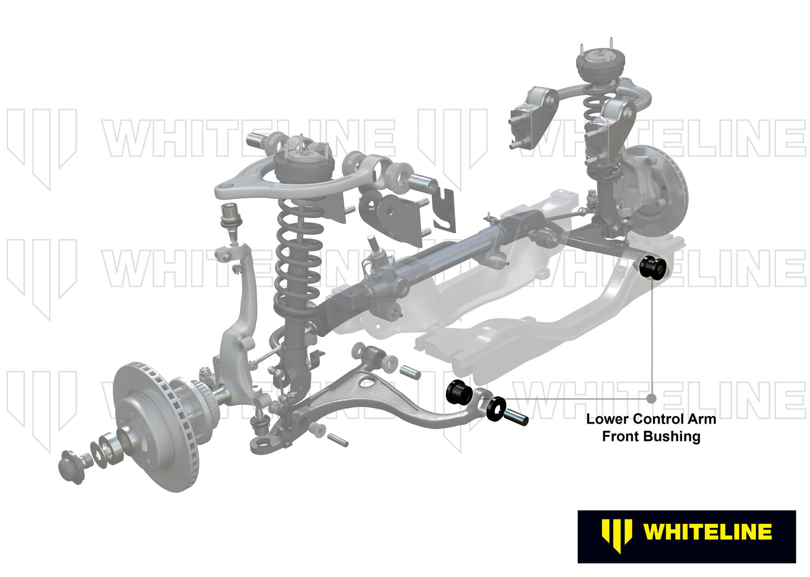 Front Control Arm Lower - Inner Rear Bushing Kit to Suit Honda Civic, CR-X and Integra DC2